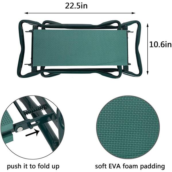 Unbranded - Garden Kneeler and Seat Folding Multi-Functional Steel Garden Stool