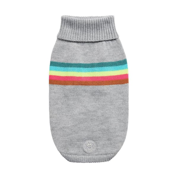 GF PET Small Grey Mix Retro Sweater for Dogs