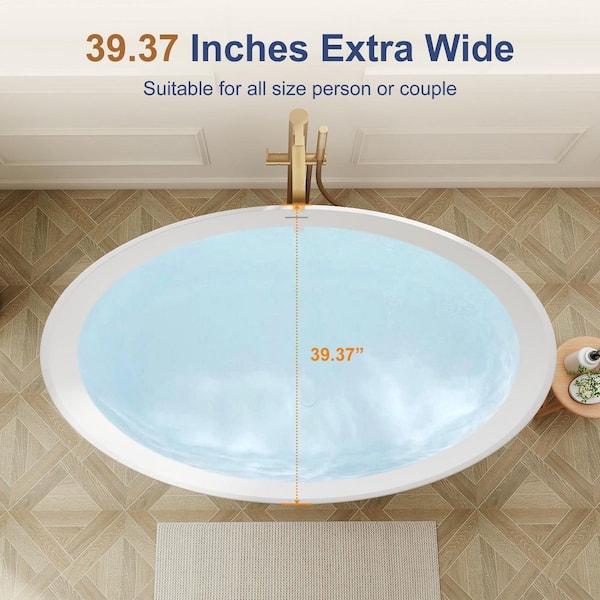 SJ STAR&JANE Oeno 67 in. x 39 in. Extra Wide Stone Resin