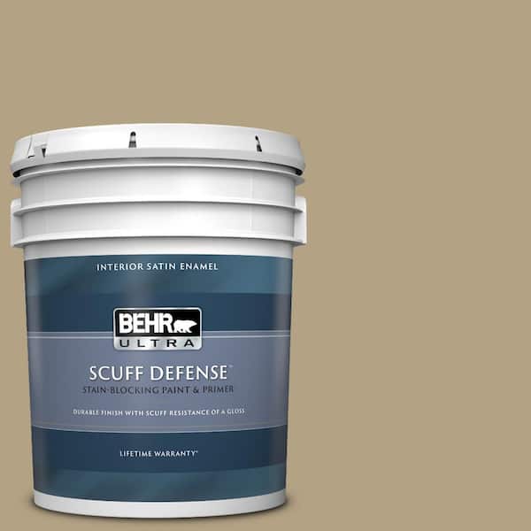 BEHR ULTRA 5 gal. #PPU8-07 Chamois Tan Extra Durable Satin Enamel Interior Paint & Primer