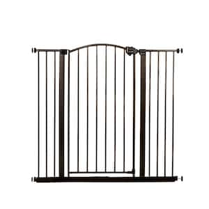 36 in. Arched Decor Extra Tall Safety Gate in Bronze