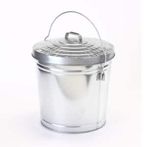 Galvanized Steel Locking Lid Seed Can with Lid-10 Gal.