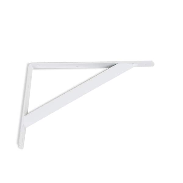 8 in. x 11.25 in. x 1.05 in. Heavy Duty White Steel Shelving Bracket