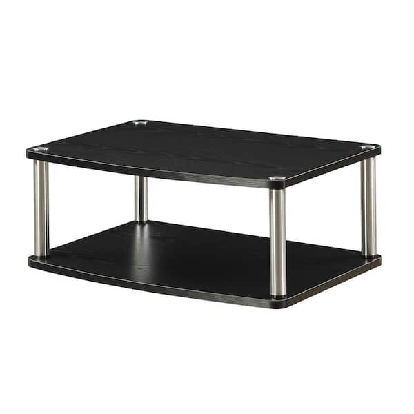 Convenience Concepts Designs-2-Go 23.75 in.(W) Black TV and Monitor Swivel Stand with 2-Tier