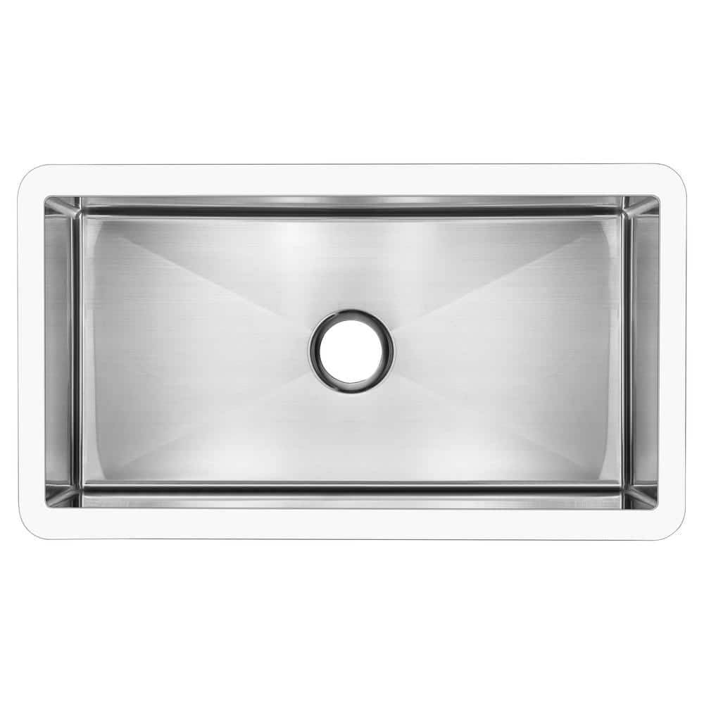 Apollo 36'' White Stone Farmhouse Kitchen Sink with Stainless Steel Interior