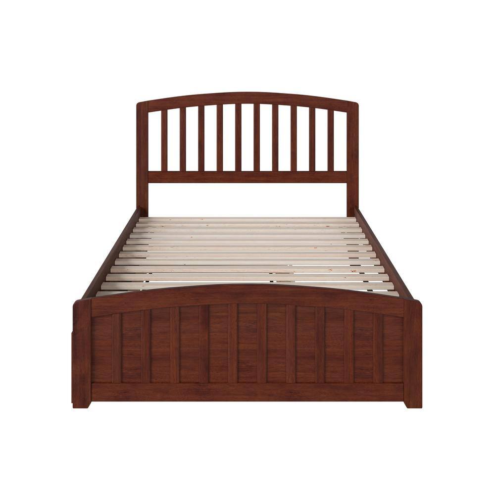 Richmond Mission-Shaker Full Bed with Urban Trundle in Walnut