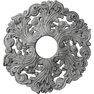 1-3/4 in. x 19-5/8 in. x 19-5/8 in. Polyurethane Orrington Ceiling Medallion, Ultra Pure White Crackle