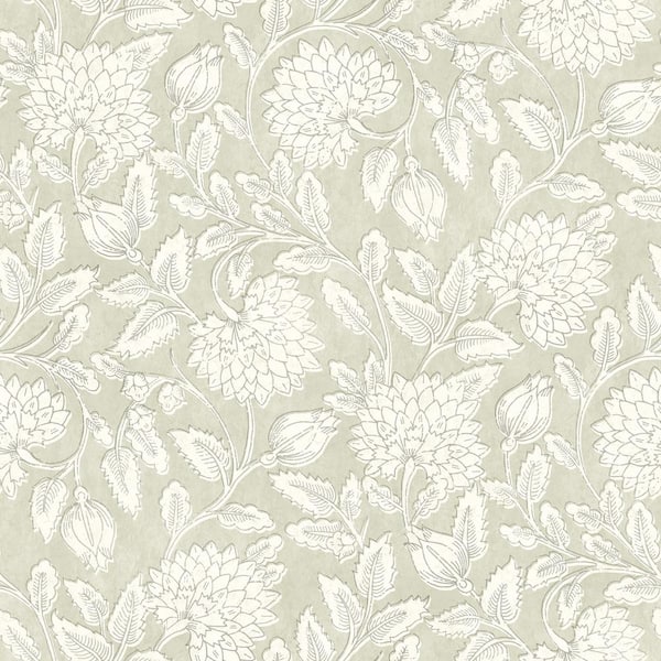 Chesapeake Vadouvan Sage Green Pre-Pasted Non-Woven Wallpaper Sample