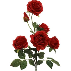 27 in. Red Indoor Artificial Rose Flower Spray 12-Pack Lifelike Floral Home Decor, Floral Home by Artificial Flowers