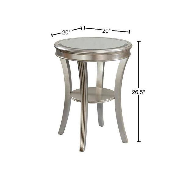 silver leaf end table