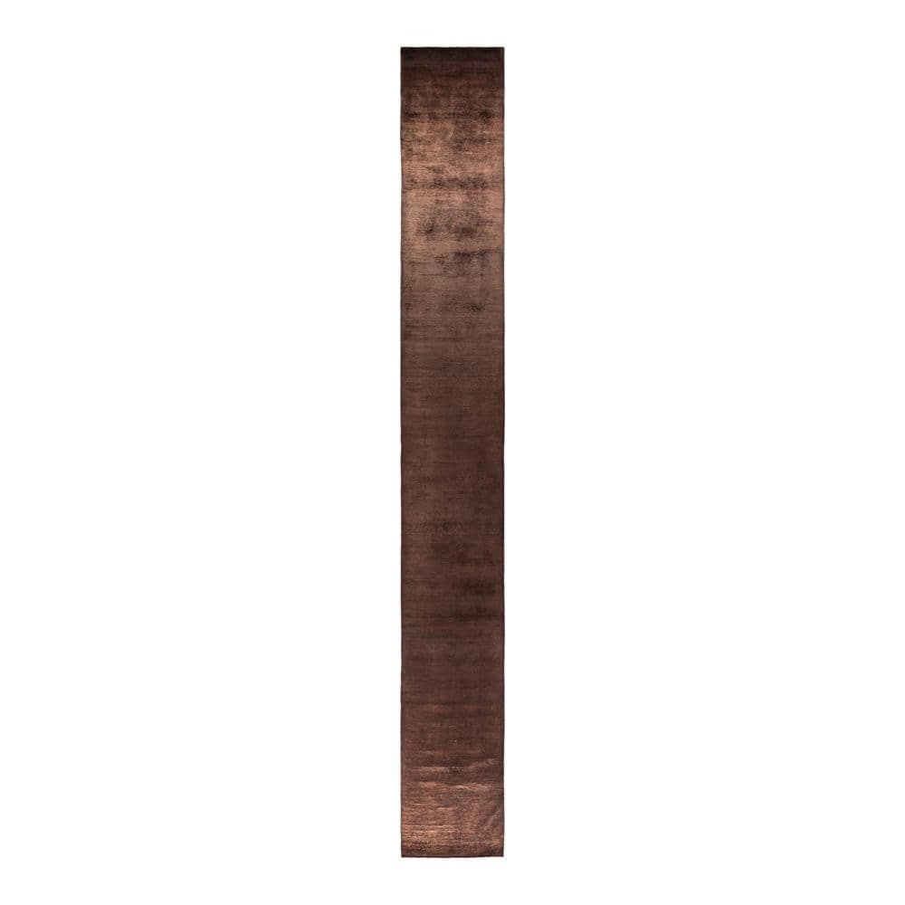 Overdyed Brown 3 ft. x 22 ft. Solid Wool Indoor Runner Rug price history on PriceWatchPro