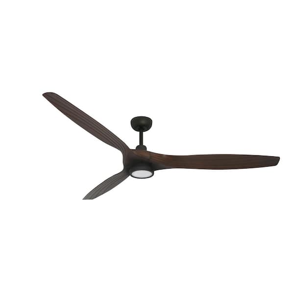 TroposAir Solara 60 in. LED Indoor/Outdoor Oil Rubbed Bronze Smart Ceiling Fan with Light with Remote Control plus WiFi
