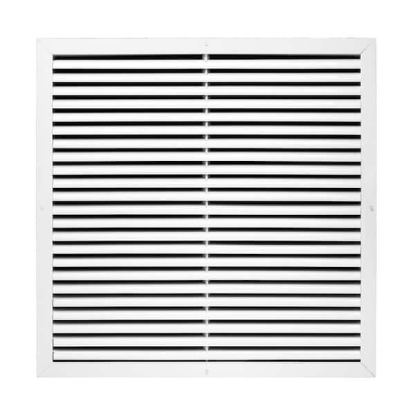 ACLAMINAIRE 18 in. x 18 in. Aluminum Return Air Grille in White