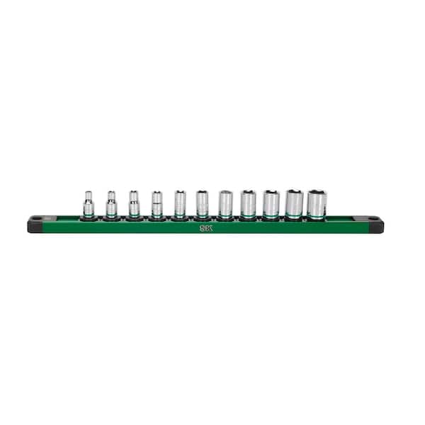1/4 in. Drive 6 Point, Metric, Standard Chrome Socket Set (11-Piece)