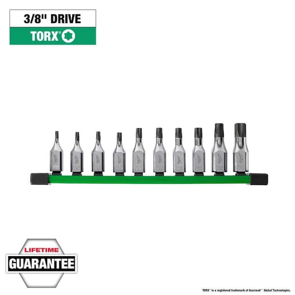 3/8 in. Drive Torx Bit Socket Set (10-Piece)