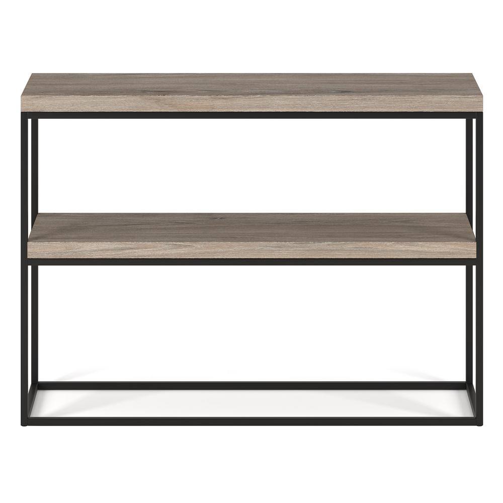 Edmund 42 in. Gray Wash Rectangular Steel and MDF Console Table