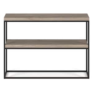Edmund 42 in. Gray Wash Rectangular Steel and MDF Console Table