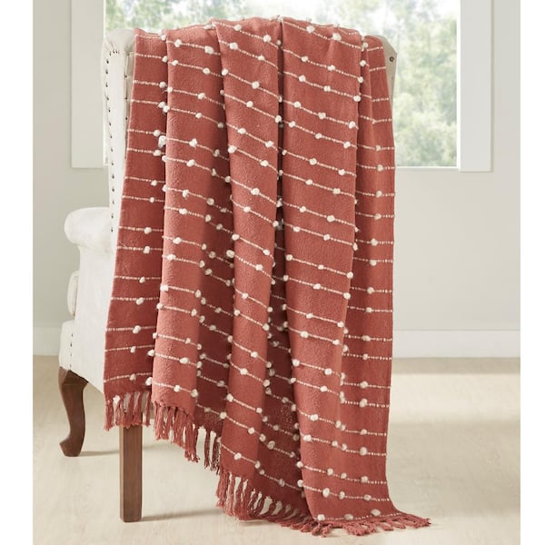 MODERN THREADS Lana Henna Cotton Throw 5TRWLANE-HNN-ST - The Home