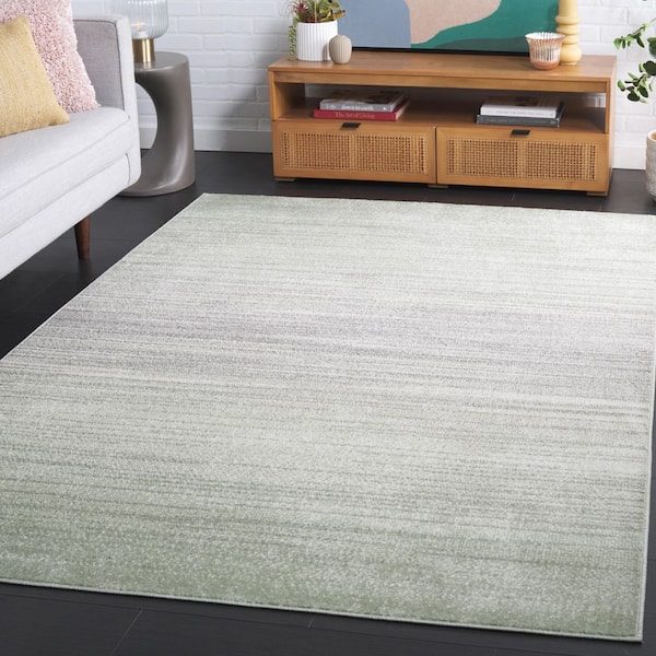 Adirondack 8 ft. x 10 ft. Sage/Gray Gradient Transitional Area Rug