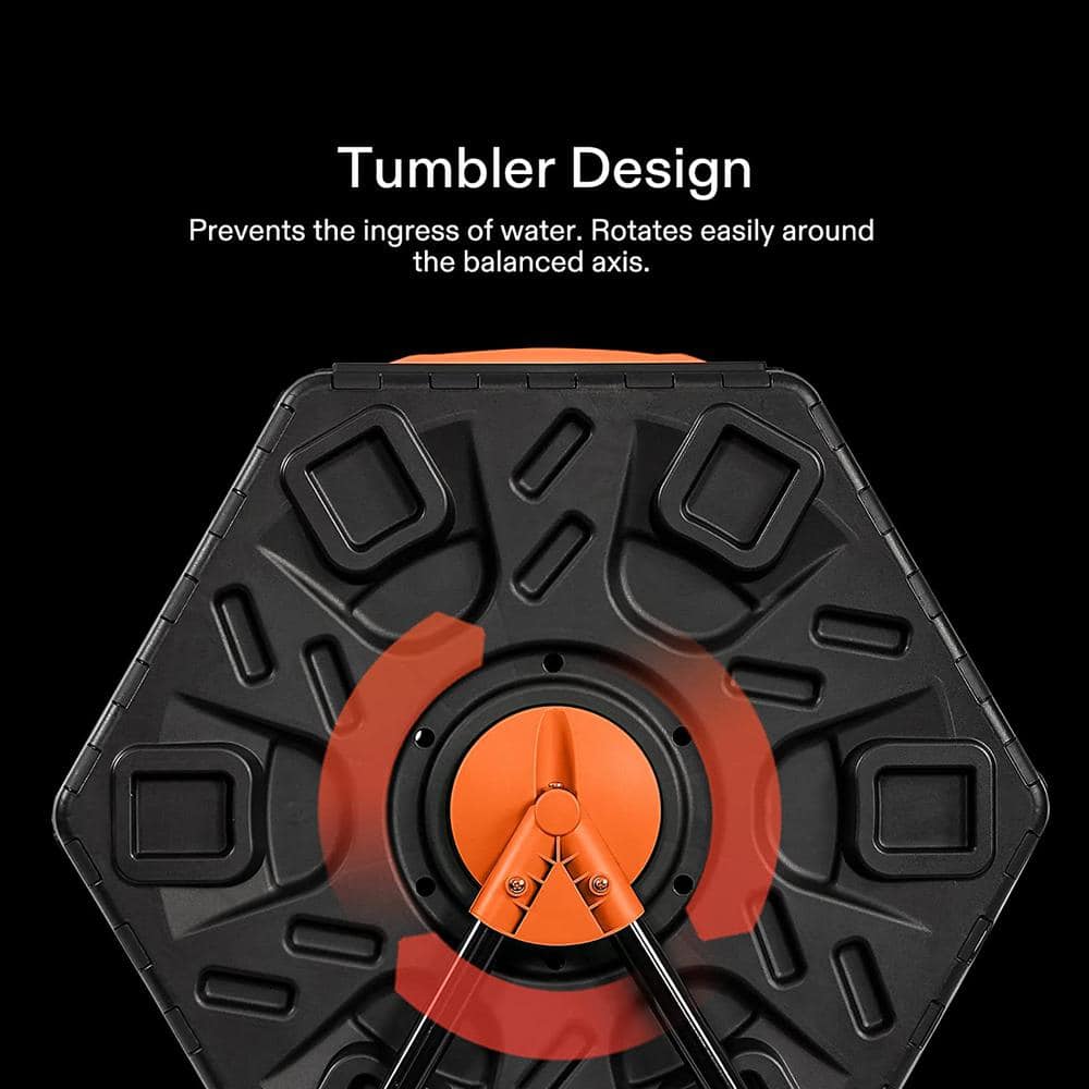 Dual Chamber Black and Green Heavy-Duty Compost Tumbler