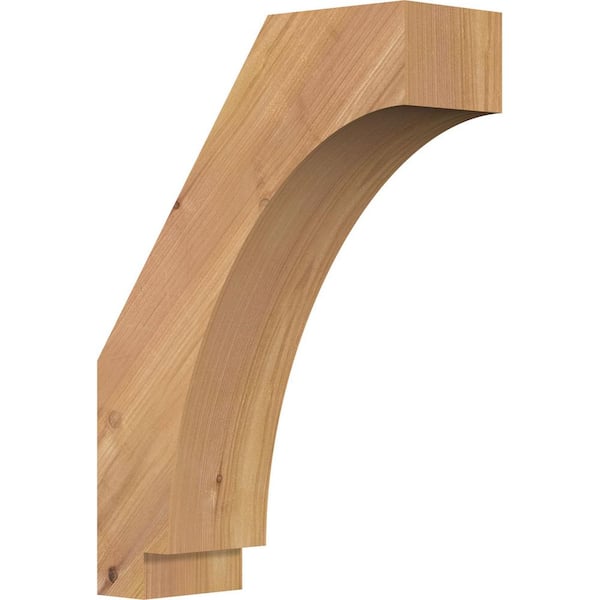 Ekena Millwork 3 1/2"W x 10"D x 14"H Imperial Smooth Knee Brace, Western Red Cedar