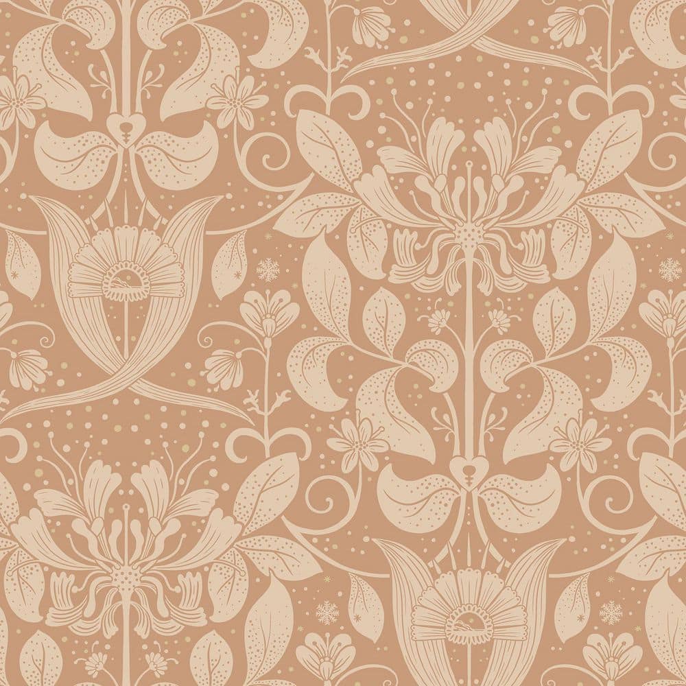 Ornamenta 2 Off White/Gold Intricate Damask Design Non-Pasted Vinyl on Paper Material Wallpaper Roll (Covers 57.75sq.ft)