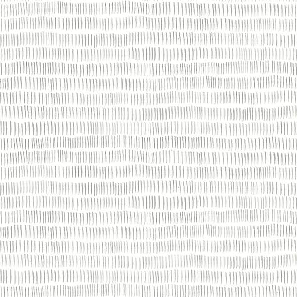 Pips Grey Paper Pre-Pasted Matte Watercolor Brushstrokes Strippable Wallpaper