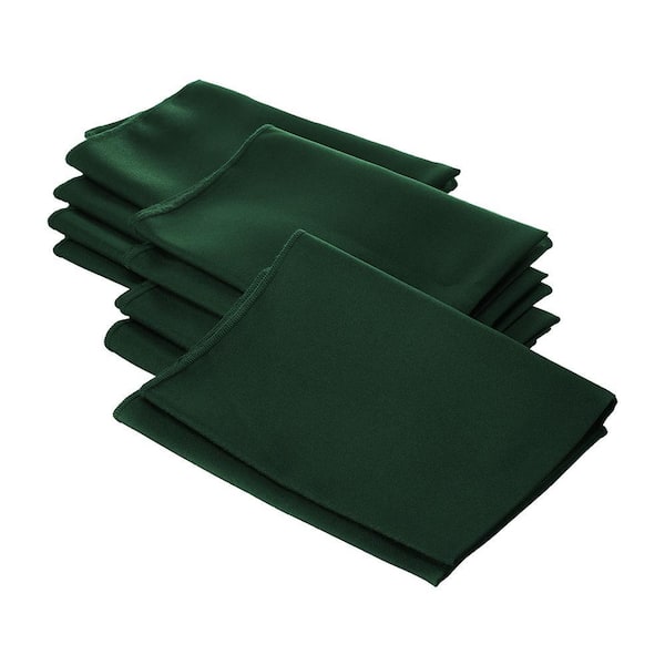Polyester Poplin 18 in. x 18 in. Hunter Green Napkin (10-Pack)