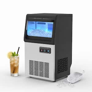 TITTLA 14 in. Freestanding Ice Maker with Spray-Type Ice-Making