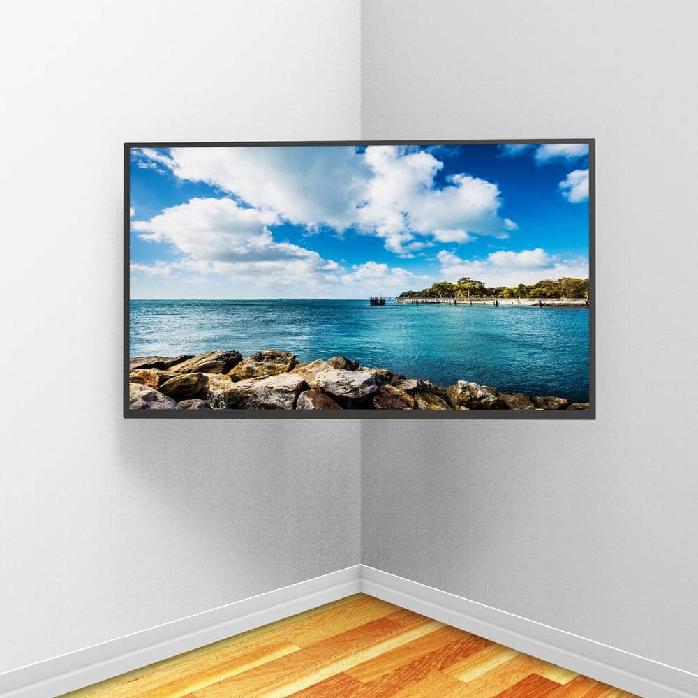 FlexiMount Black Steel Full-Motion Corner TV Mount for 37"-70"