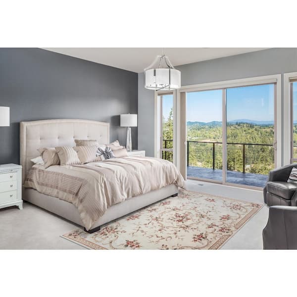 Ajay Ivory 5 ft. x 8 ft. Area Rug