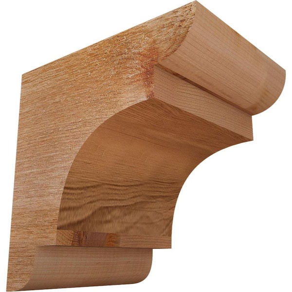 6 in. x 8 in. x 8 in. Western Red Cedar New Brighton Rough Sawn Corbel