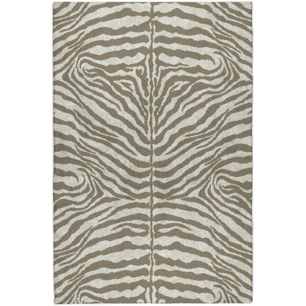 Dream Shag Premium Machine Washable Abstract ADS42 Taupe 10 ft. x 14 ft. Area Rug