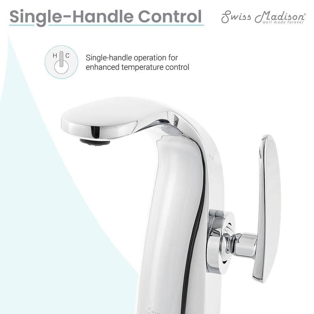Château Chrome Single Hole Single-Handle Bathroom Faucet