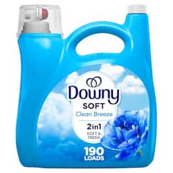 Downy Ultra Clean Breeze Scent Liquid Fabric Softener, 190-Loads, 140 fl. oz.