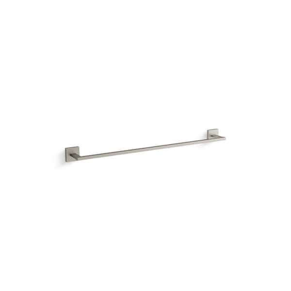 KOHLER Square 24 in. Wall Mounted Towel Bar in Vibrant Brushed Nickel