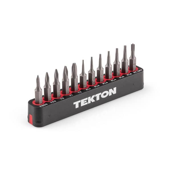 4 mm Electronics Bit Set with Rail, 12-Piece (Y000-Y2, PL1-PL6, Standoff)