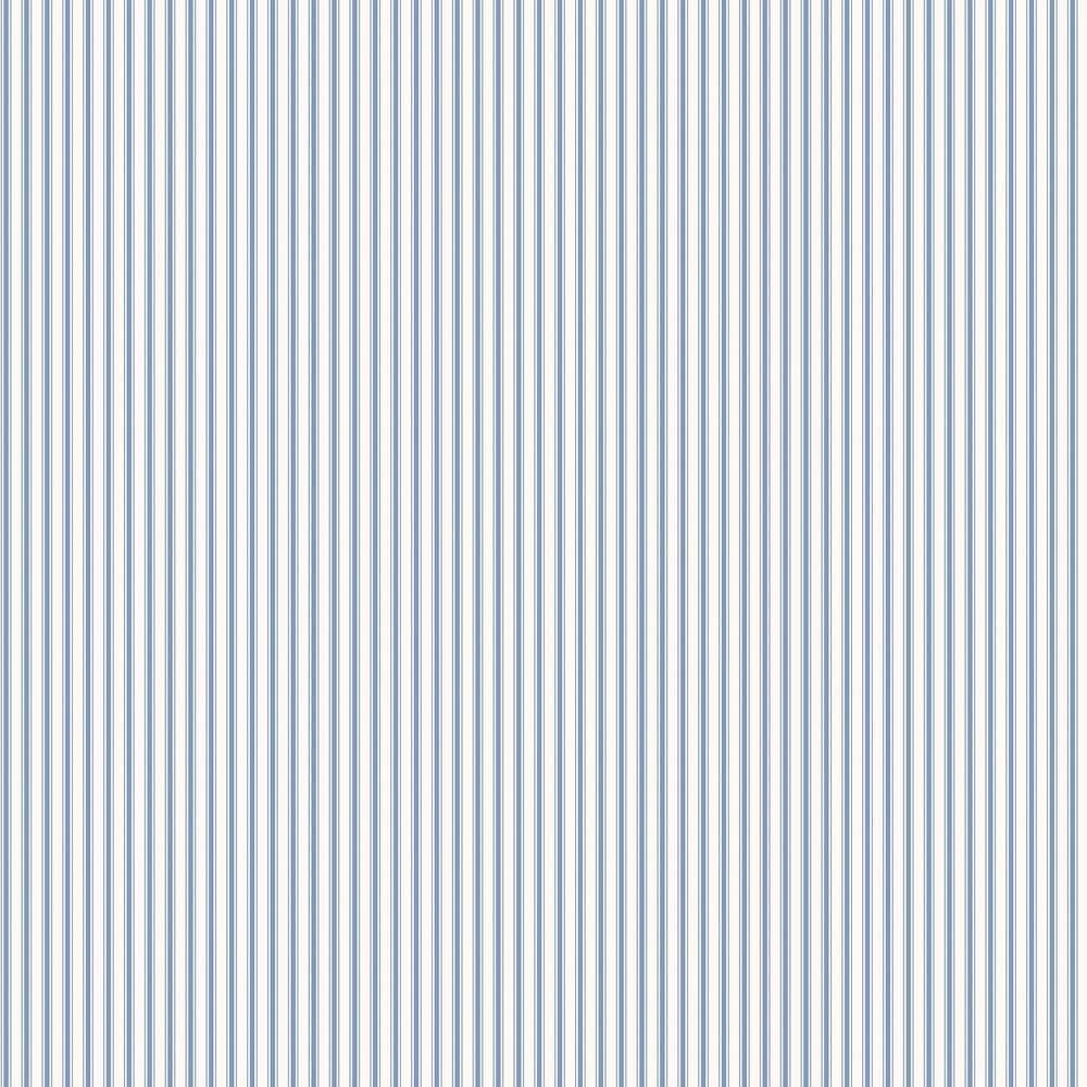 Smart Stripes 3 Blue/White Ticking Stripe Matte Finish Non-Pasted Vinyl on 