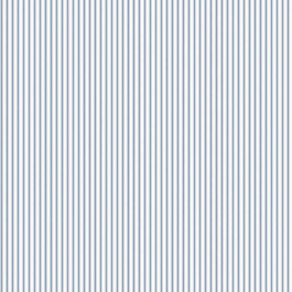 Unbranded Smart Stripes 3 Blue/White Ticking Stripe Matte Finish Non-Pasted Vinyl on Non-Woven Wallpaper Roll