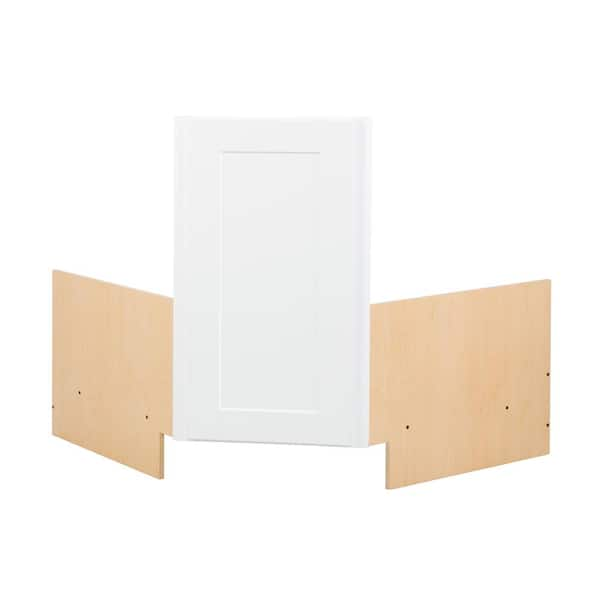 ENKÖPING 2-p door/corner base cabinet set, white wood effect