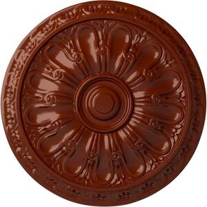 15-3/4 in. x 5/8 in. Kirke Urethane Ceiling Medallion (Fits Canopies upto 3-3/4 in.), Firebrick