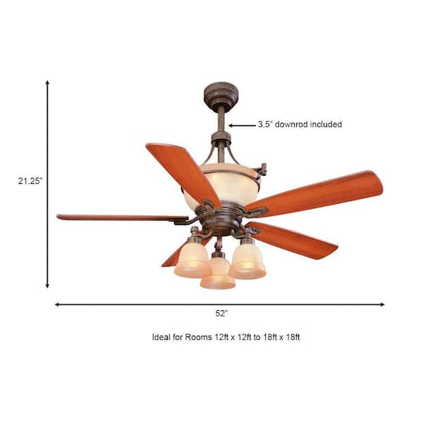 Indoor Iron Oxide Ceiling Fan, Hampton Bay Ceiling Fan Receiver