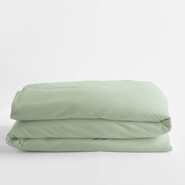 The Company Store Classic Solid Sage Sateen Full Duvet Cover DU03-F ...