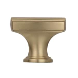 Highland Ridge 1-3/8 in. L (35 mm) Golden Champagne Square Cabinet Knob