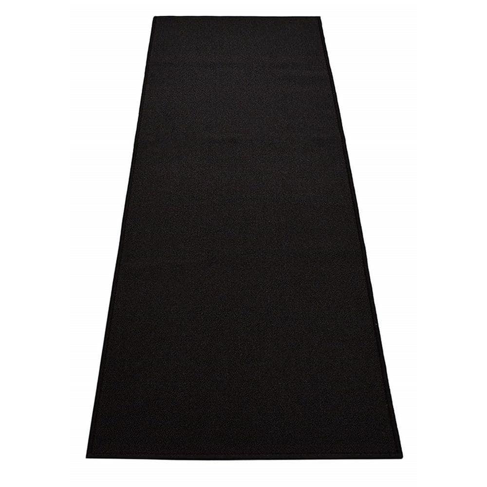 RugStylesOnline Rubber Collection Solid Black 22 in. Width x Your ...