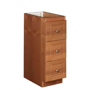 Ultraline 12 in. W x 21 in. D x 34.5 in. H Simplicity Vanity Bridges and Side Cabinets without Tops in Medium Alder