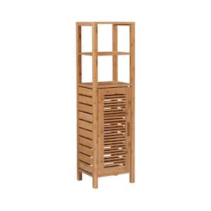 Brecken 13 in. W x 11 in. D x 46.5 in. H Natural Bamboo Free Standing Storage Cabinet