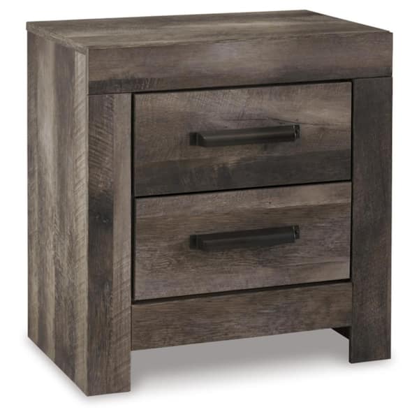 Wynnlow Gray 2-Drawer 23.66 in. W Nightstands