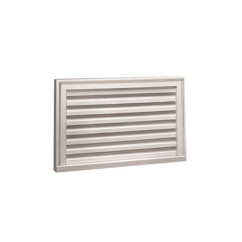 Fypon 32 in. x 16 in. Functional Rectangular Polyurethane Weather Resistant Gable Louver Vent -  FLV32X16