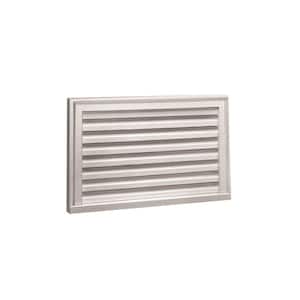 32 in. x 16 in. Functional Rectangular Polyurethane Weather Resistant Gable Louver Vent